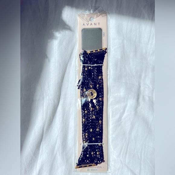 Bridget Woven Glass Bead Smart Watch Band - Picture 4 of 9